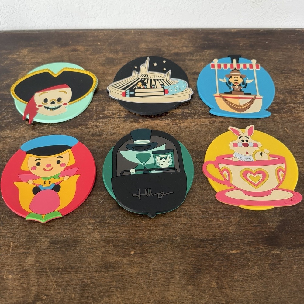 Disney Parks 2021 Jerrod Maruyama Kingdom Of Cute Coasters Set of 6 Mint Cond.‎